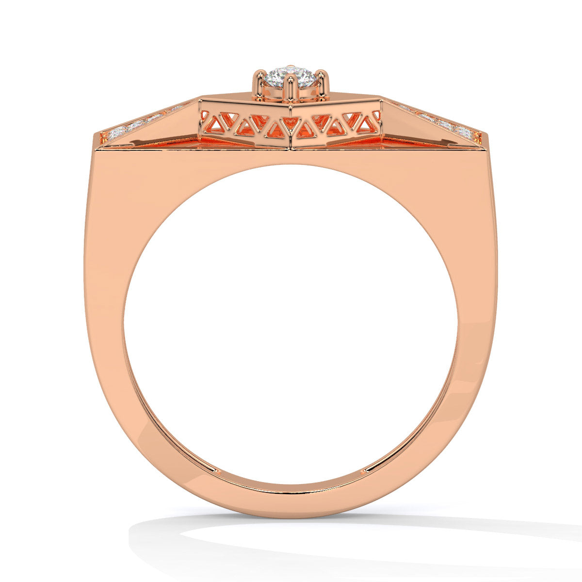 GeoLuxe Tri-Shape Men's Diamond Ring