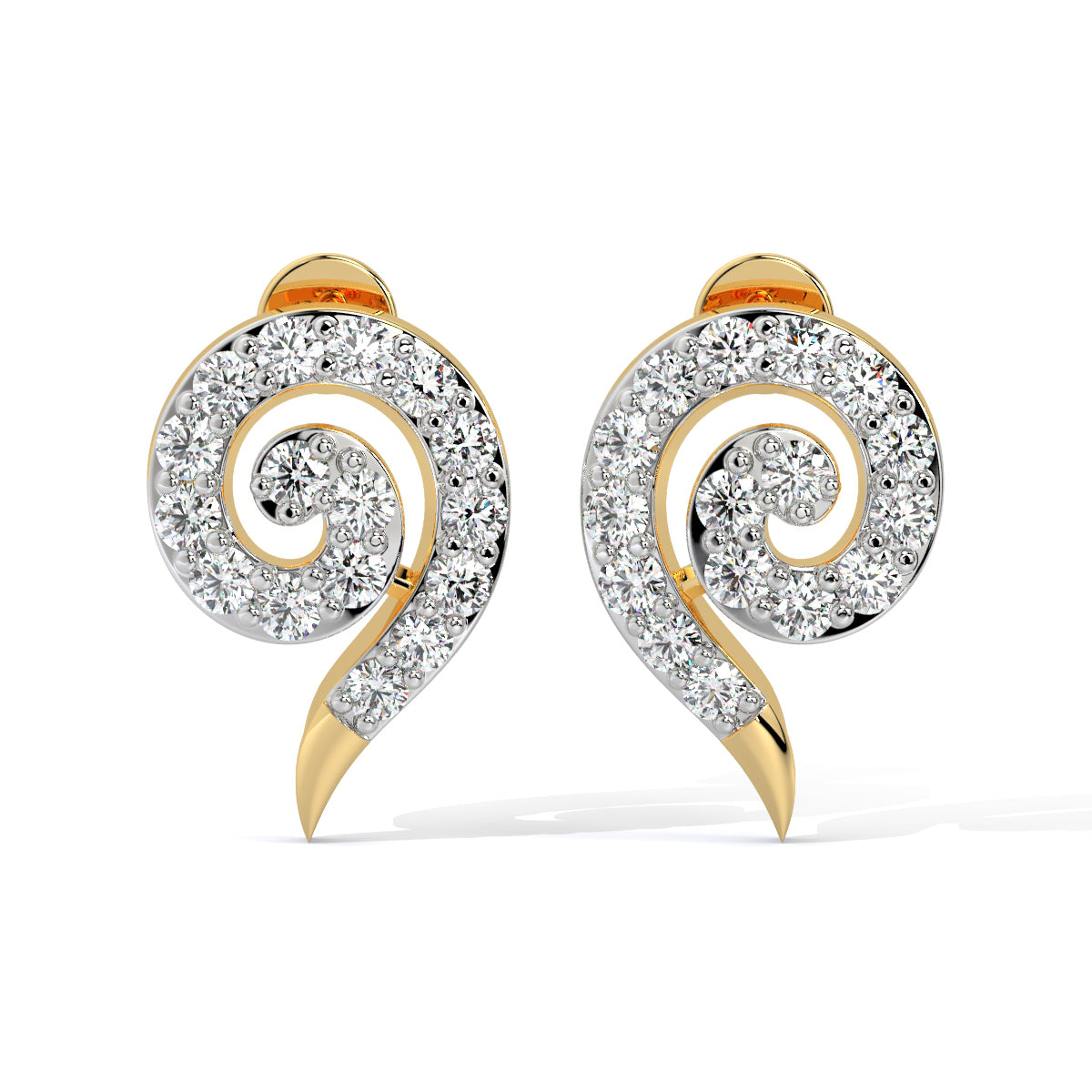 Spiral Gleam Diamond Studs