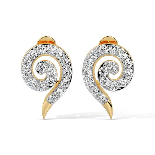Spiral Gleam Diamond Studs
