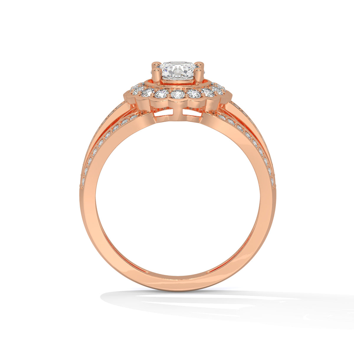 Split-Shank Diamond Ring