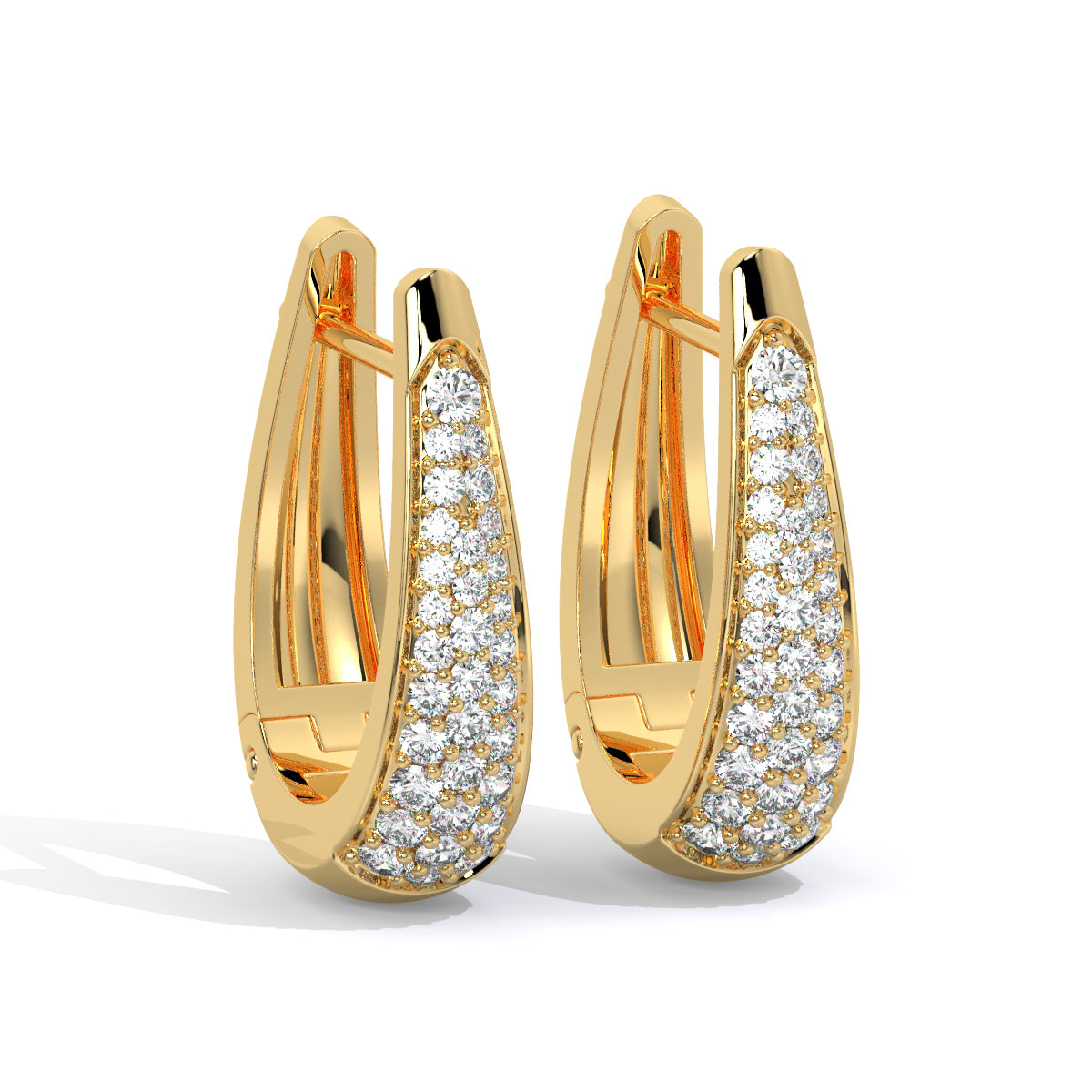 Tapered Diamond Hoops