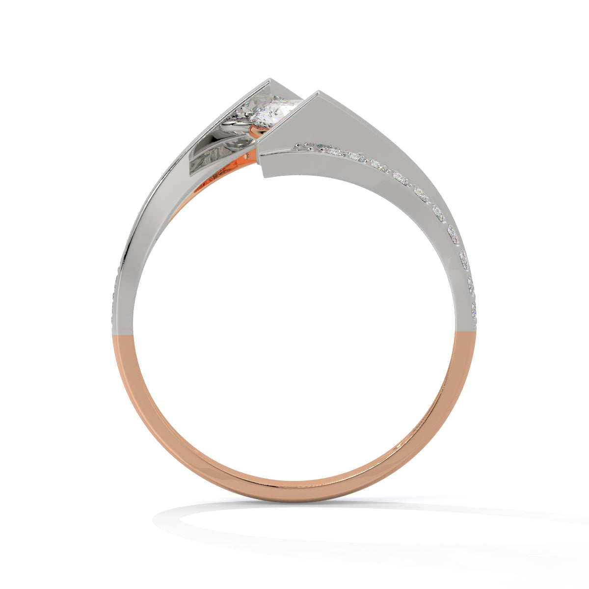 Eternal Embrace – Dual-Tone Diamond Ring