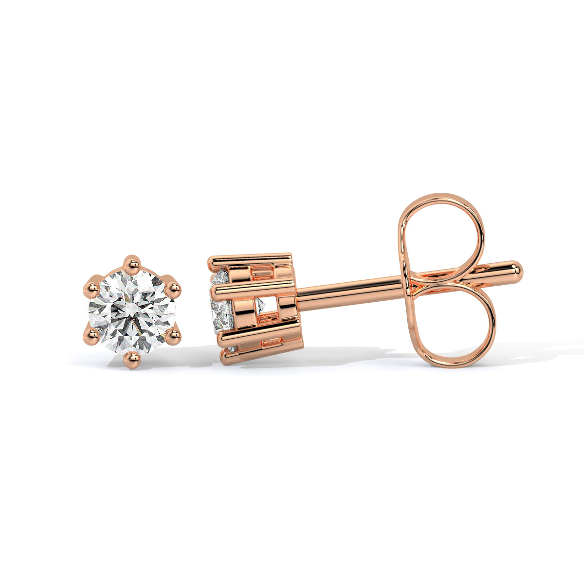 Classic Round-Cut Diamond Studs