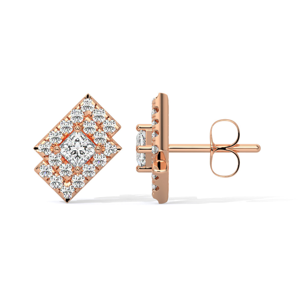 Solaris Frame Diamond Studs