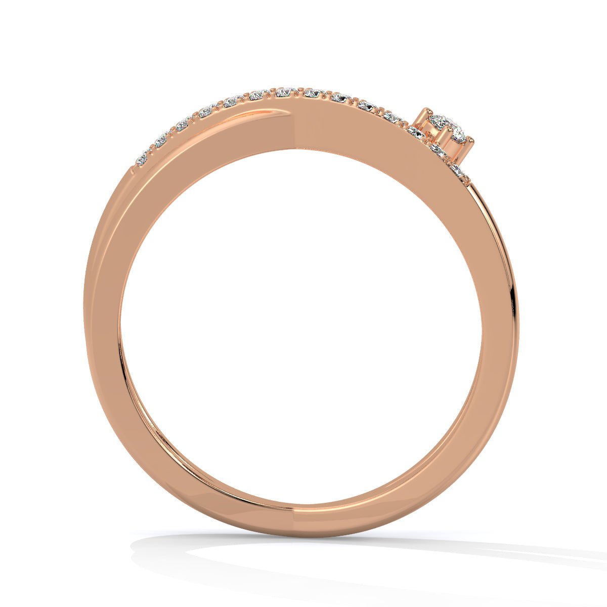 Criss-Cross Charm Diamond Ring