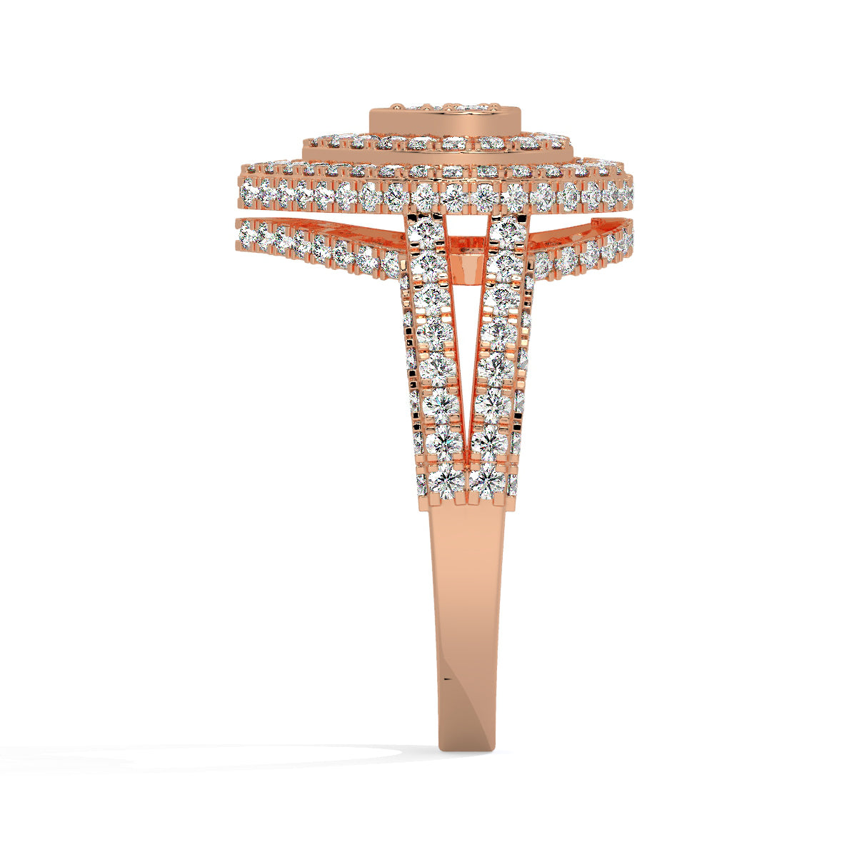Triple Heart Diamond Ring