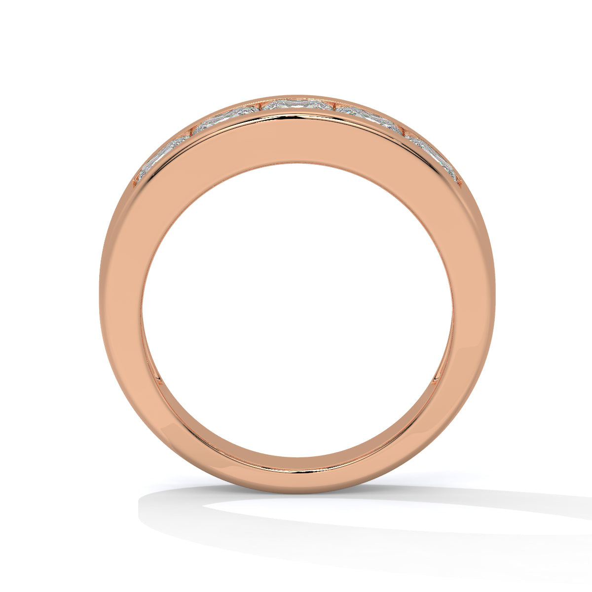 Princess-Cut Diamond Channel-Set Men's Ring