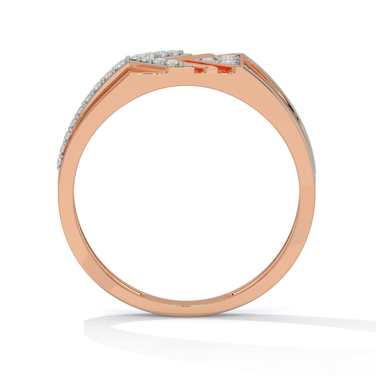 Regal Apex – Dual-Tone Men's Diamond Ring