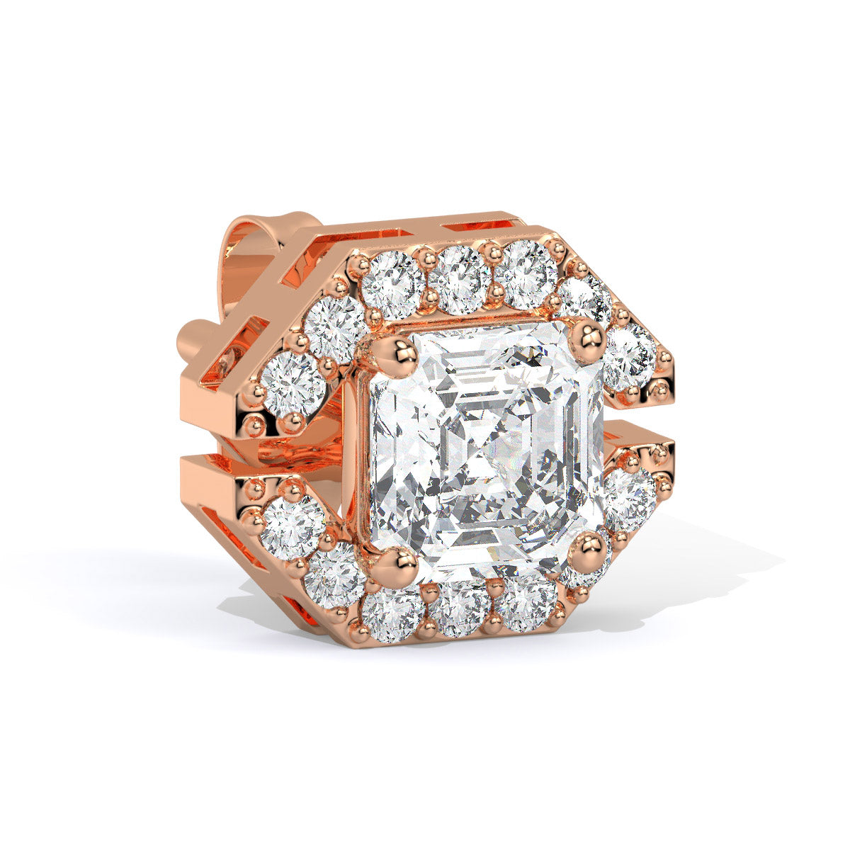 Glintara Edge Men's Diamond Stud