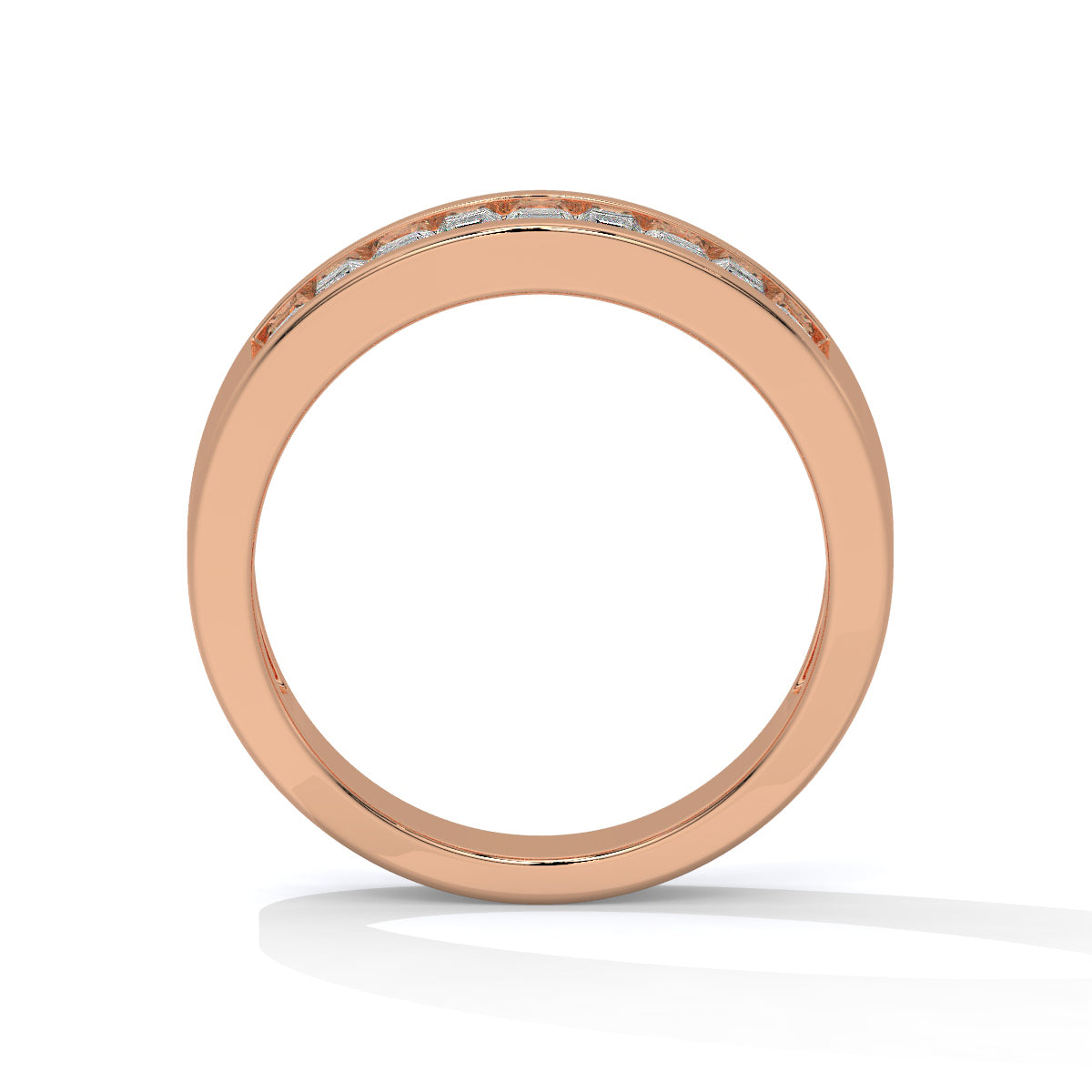 Elegant Diamond Channel-Set Men's Ring