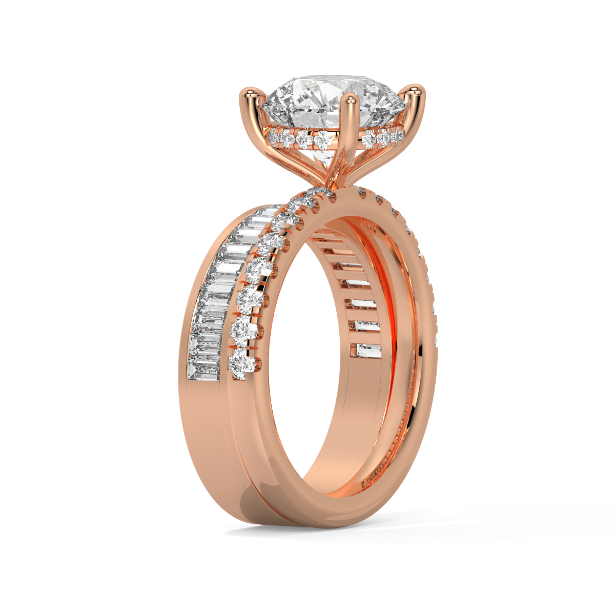 Crownlight Duo Bridal Bypass Ring