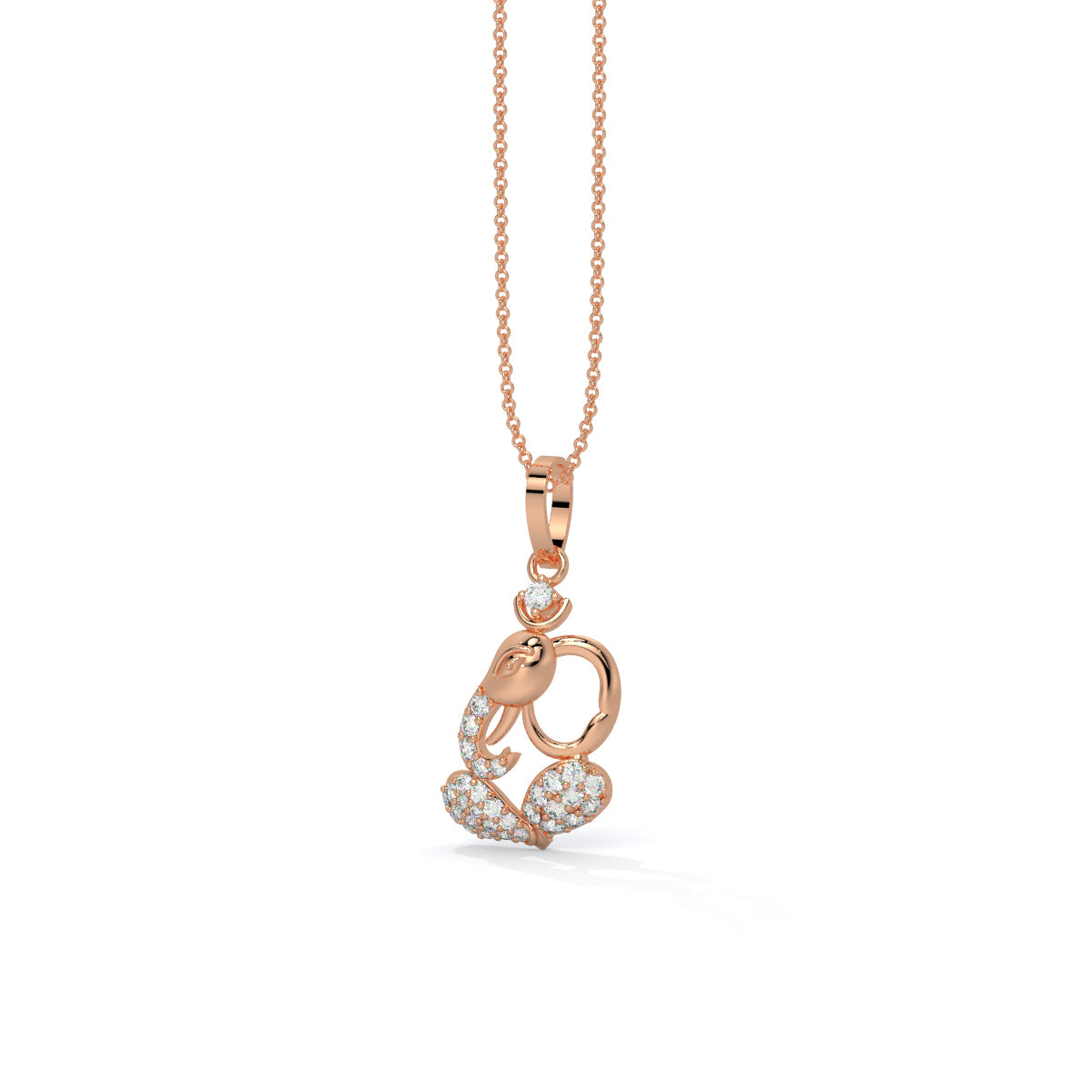 Divine Lord Ganesha Diamond Pendant