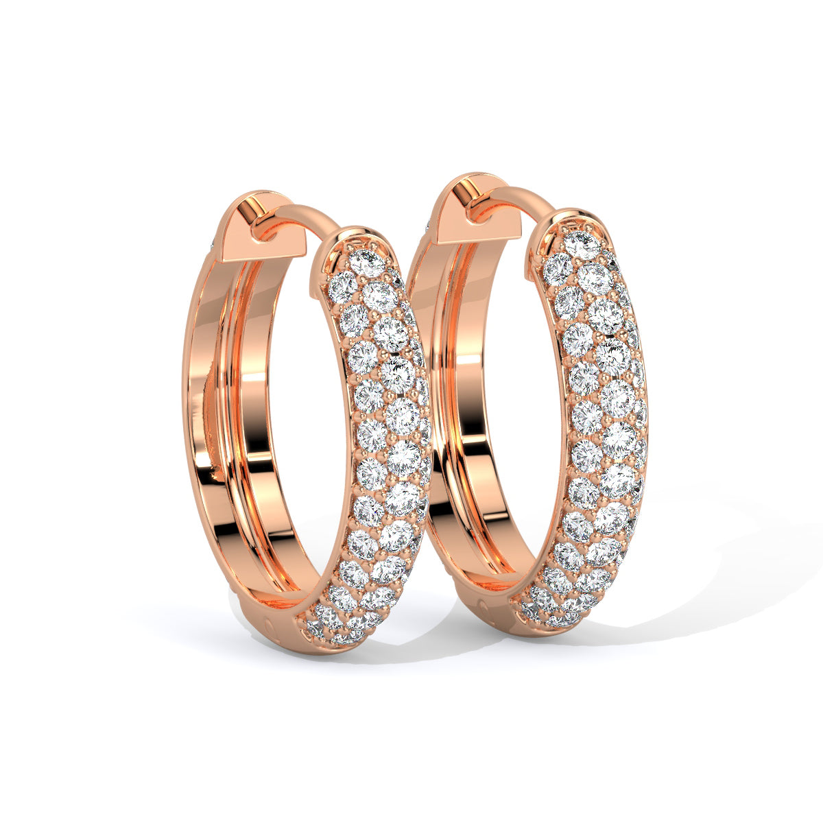 Auric Loop Diamond Hoops