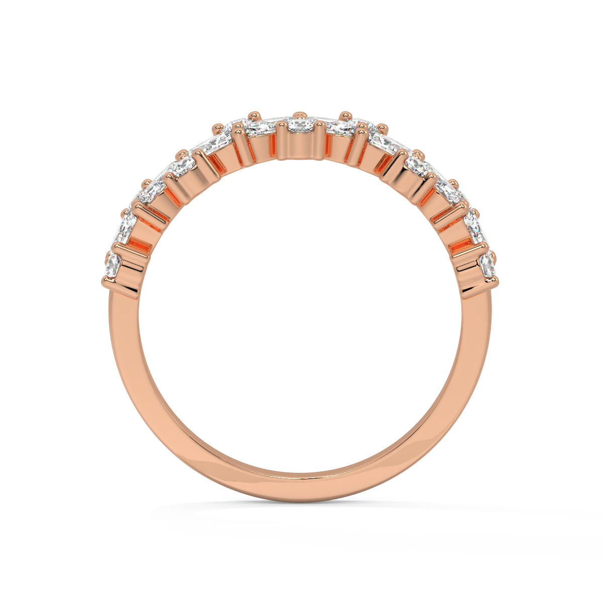 Contour Asymmetrical Diamond Ring