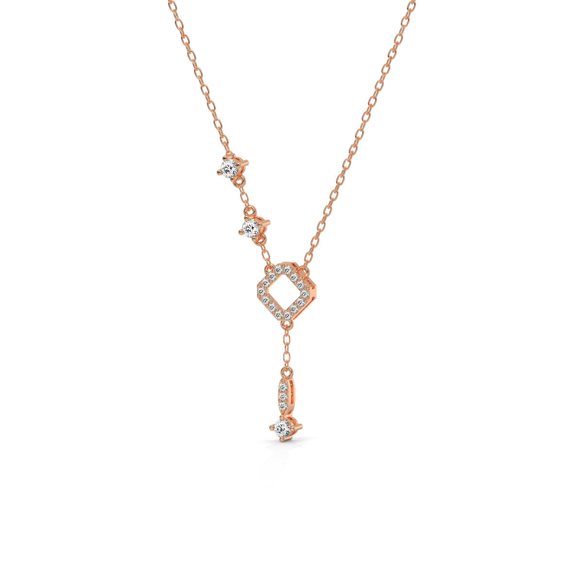 Stellar Prism Diamond Cascade Pendant