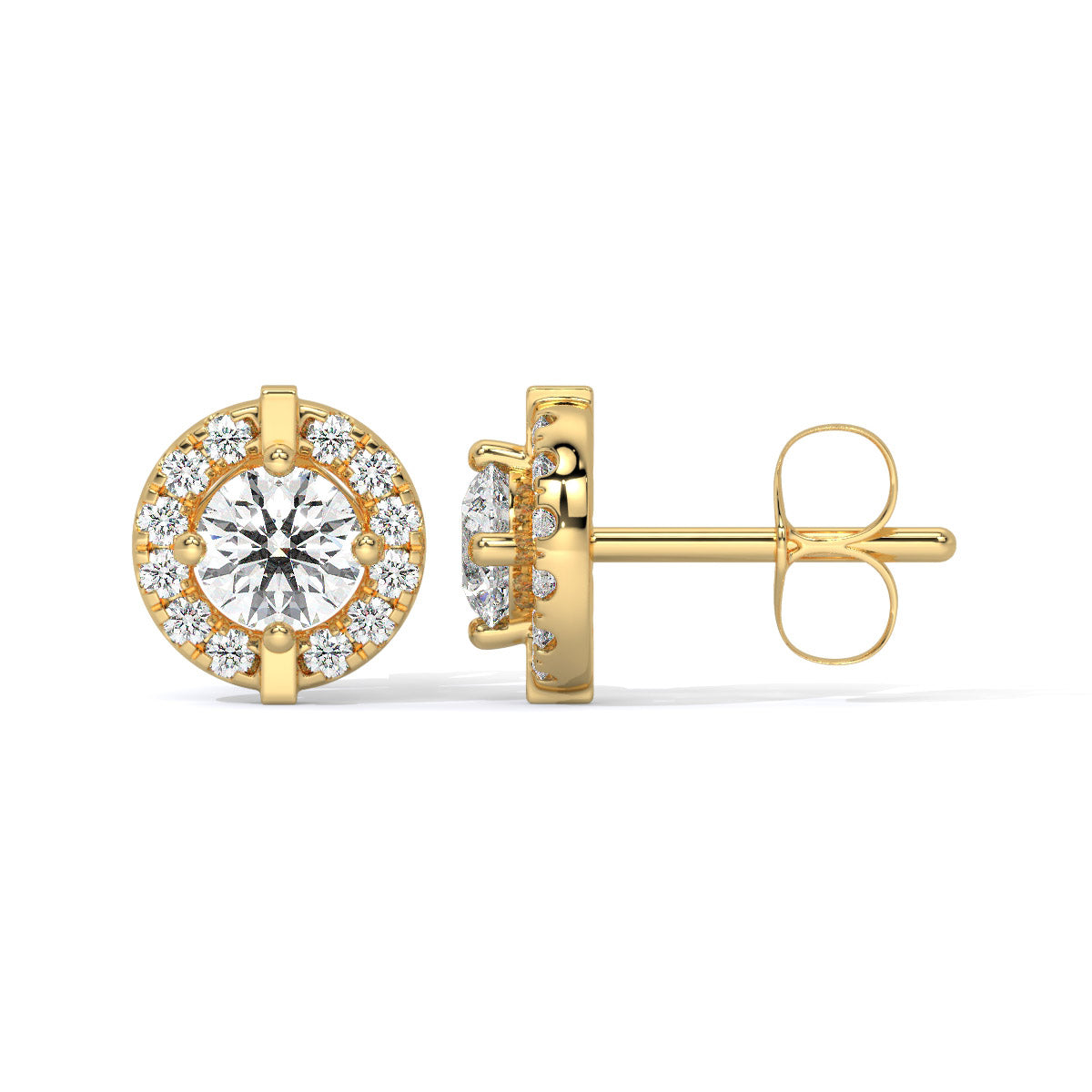 Solara Crown Diamond Circle Studs