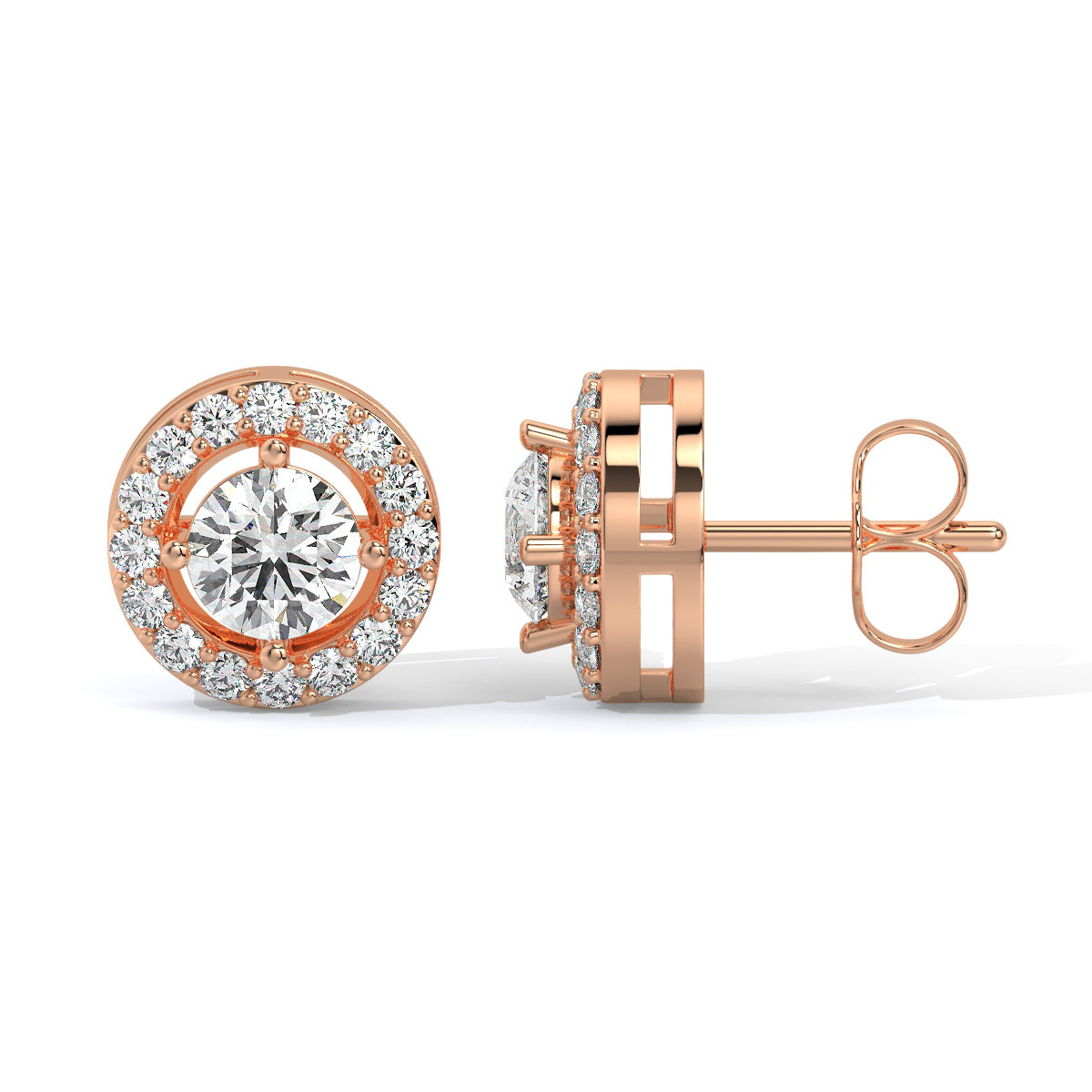 Halo Diamond Studs