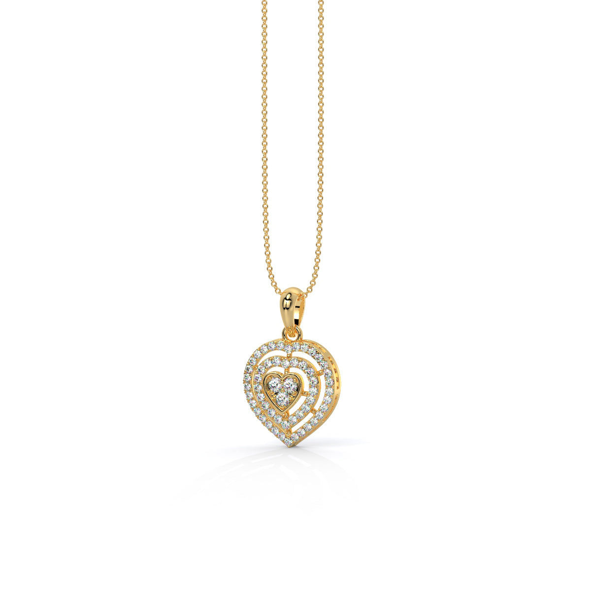 Starlight Diamond Heart Pendant