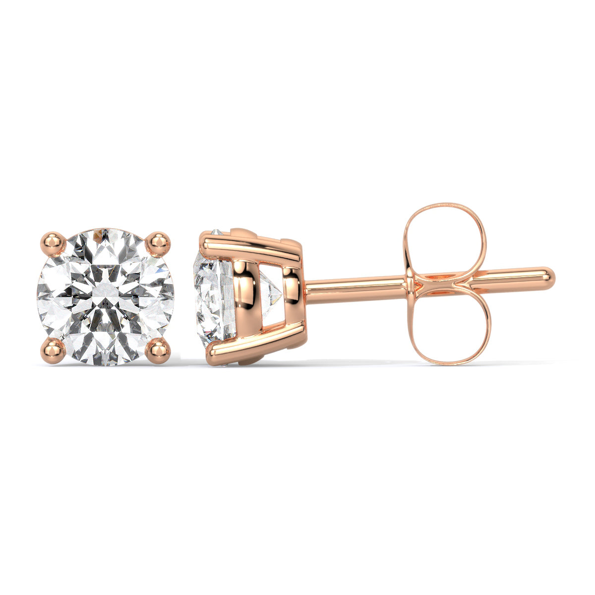 Round-Cut Diamond Studs