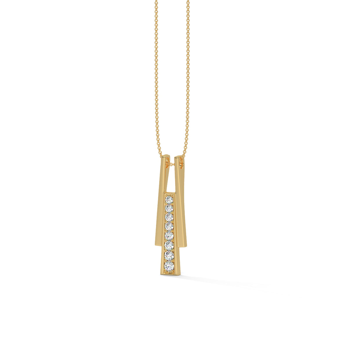 Sleek Elegance Diamond Bar Pendant