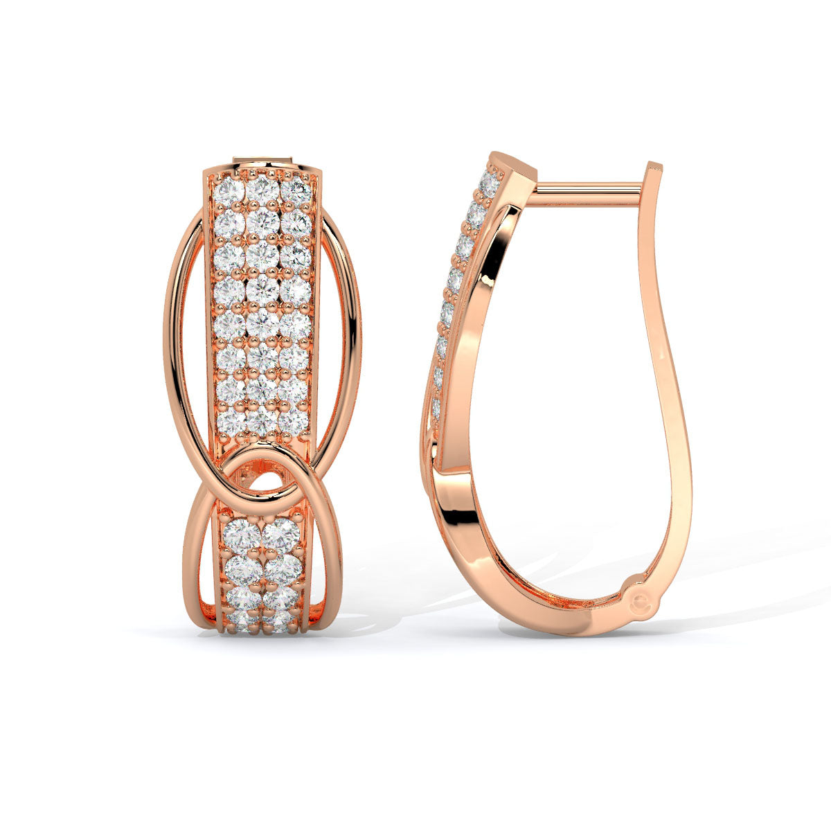 Timeless Twist Diamond Hoops