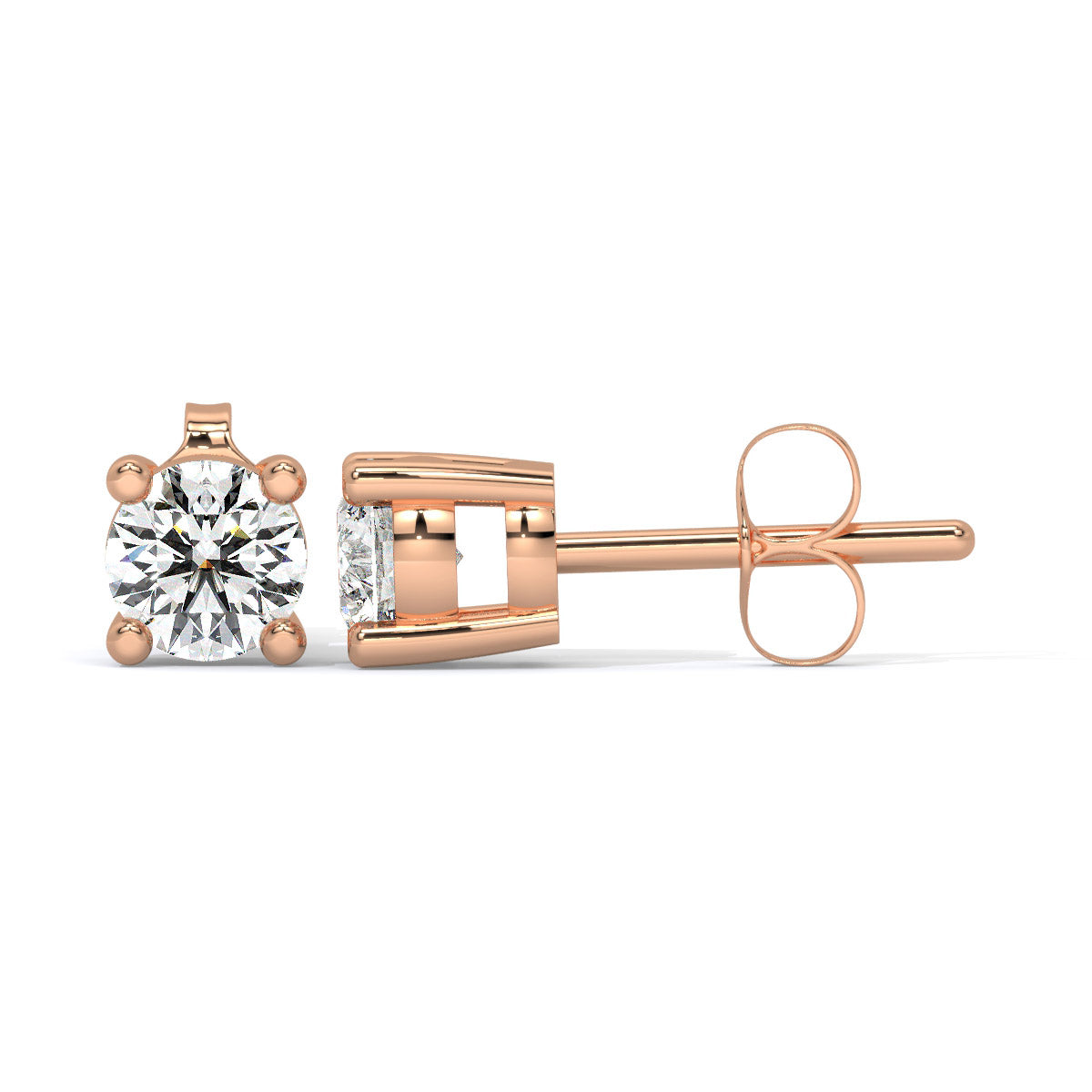 Shining Solitaire Diamond Studs