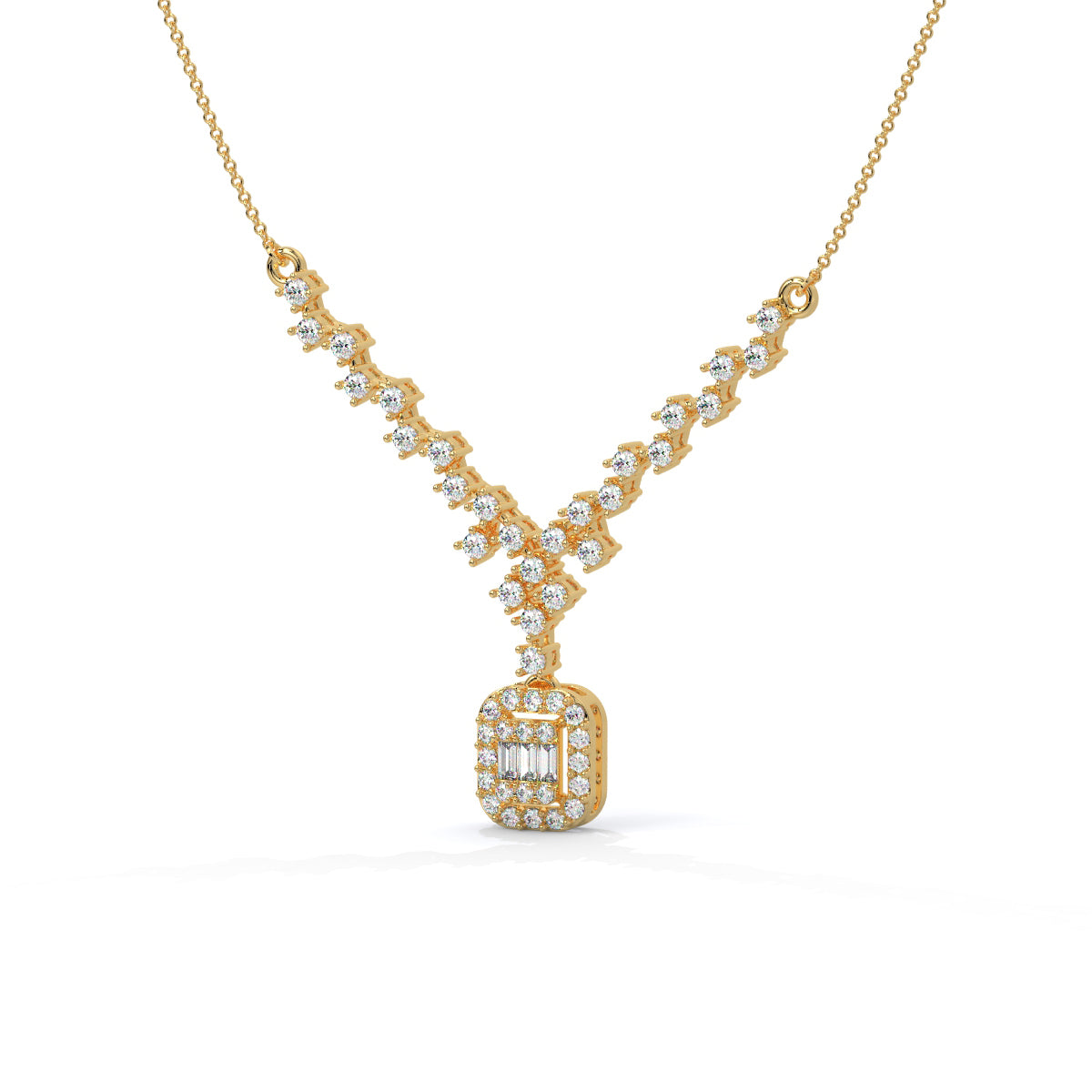 Exquisite Diamond Halo Pendant