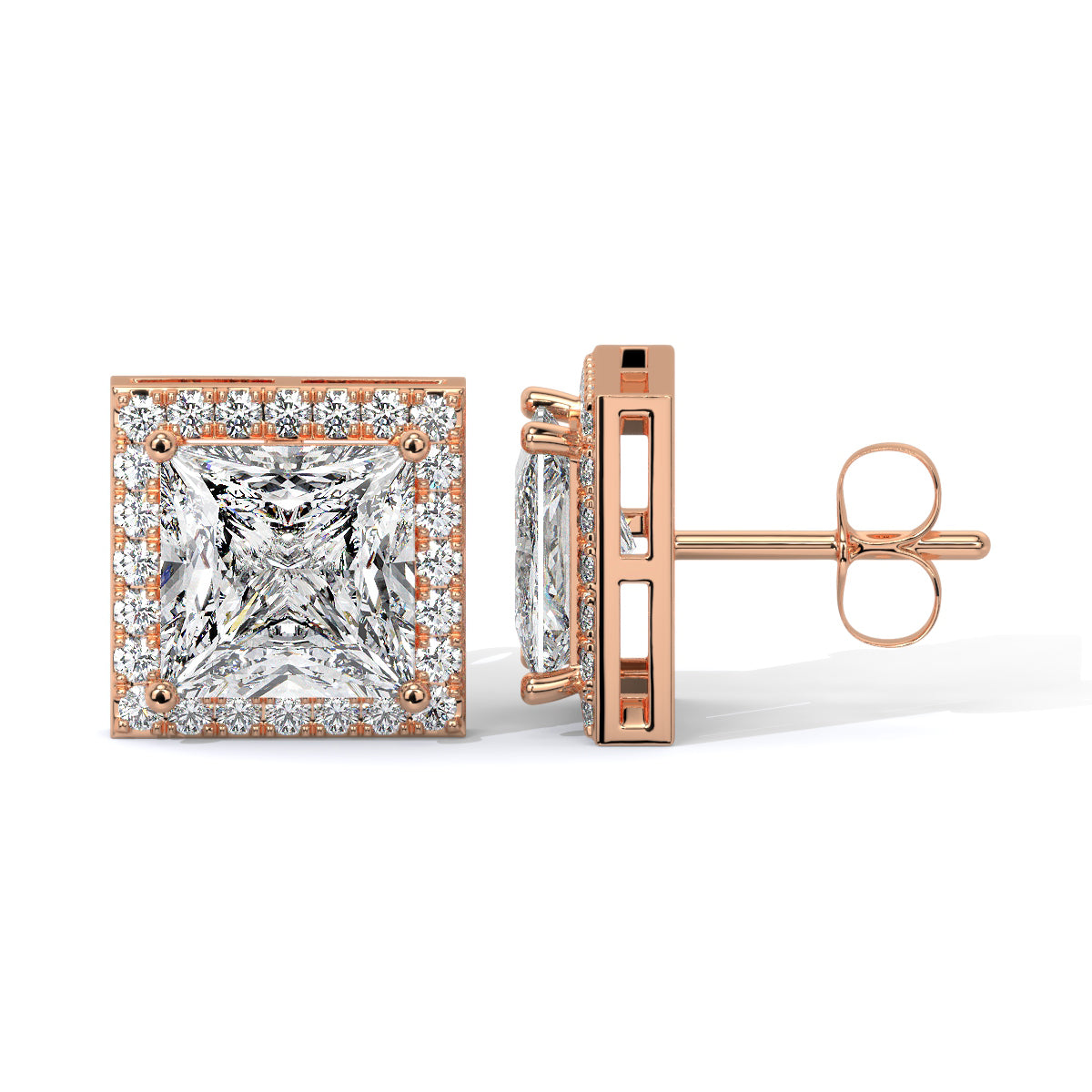 Crown Edge Diamond Studs