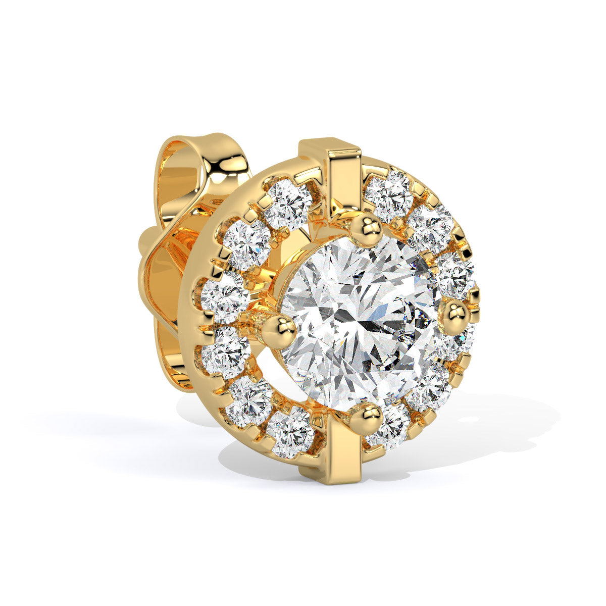 Solara Crown Men's Diamond Circle Stud