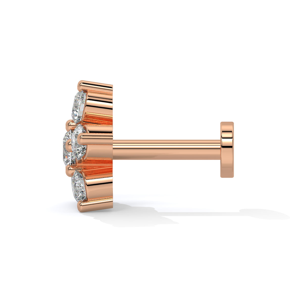 Radiant Starburst Diamond Nose Pin