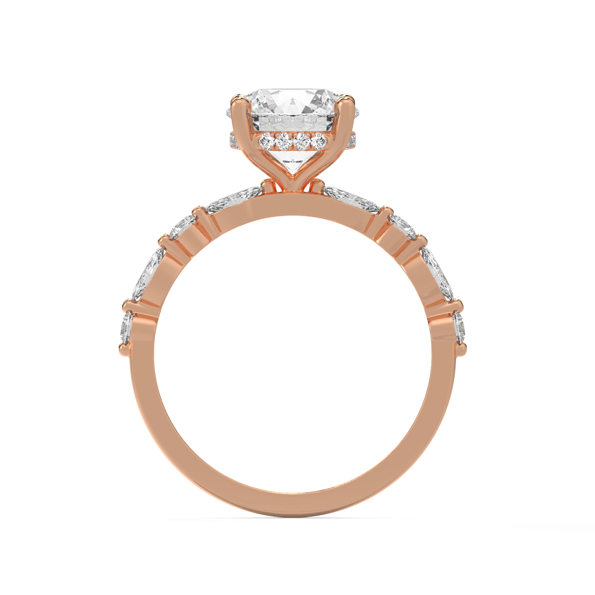 Opaline Bud Diamond Ring