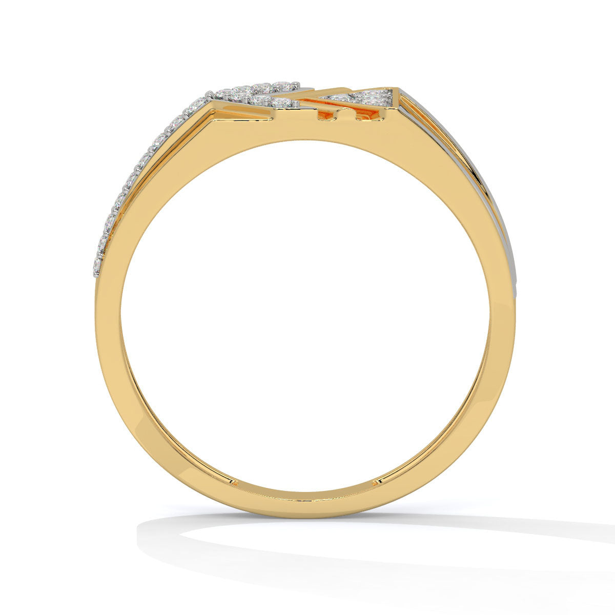 Regal Apex – Dual-Tone Men's Diamond Ring