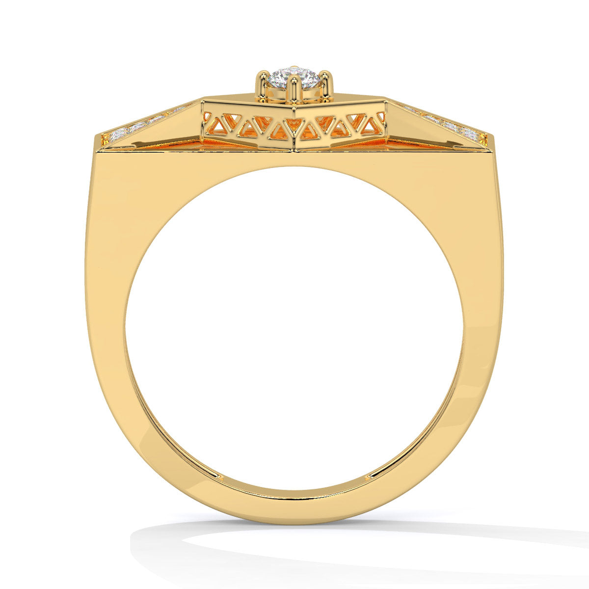 GeoLuxe Tri-Shape Men's Diamond Ring