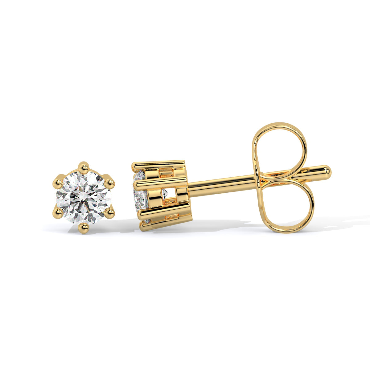 Classic Round-Cut Diamond Studs