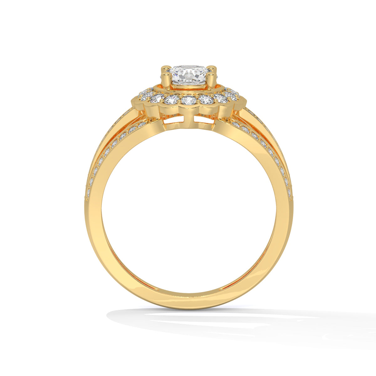 Split-Shank Diamond Ring