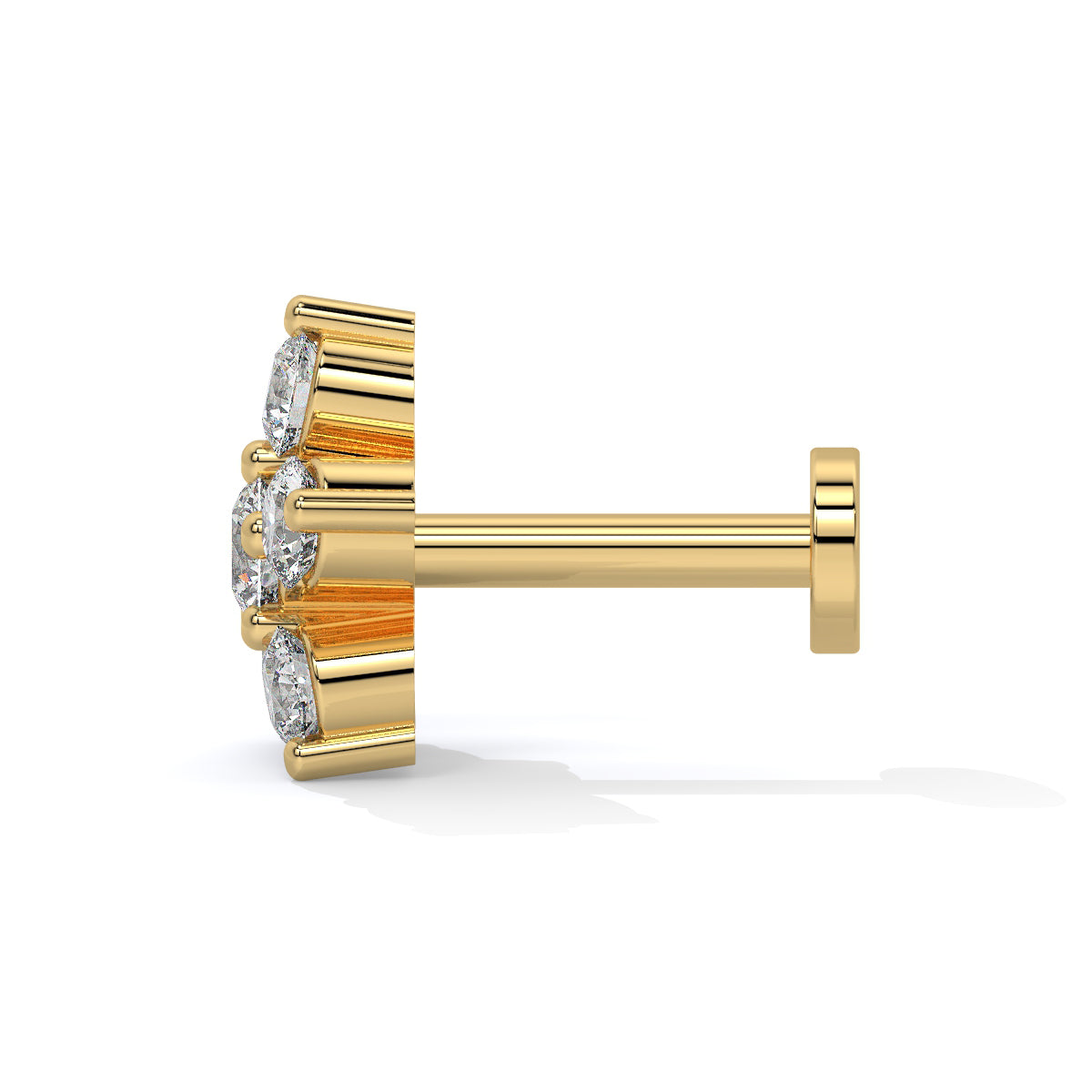 Radiant Starburst Diamond Nose Pin