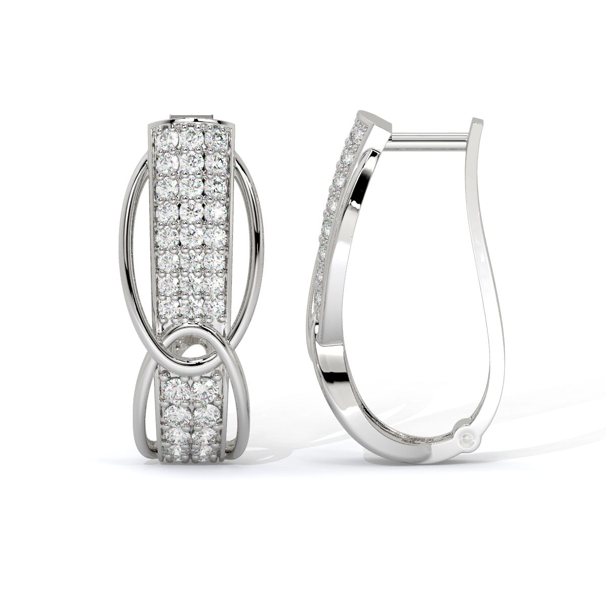 Timeless Twist Diamond Hoops