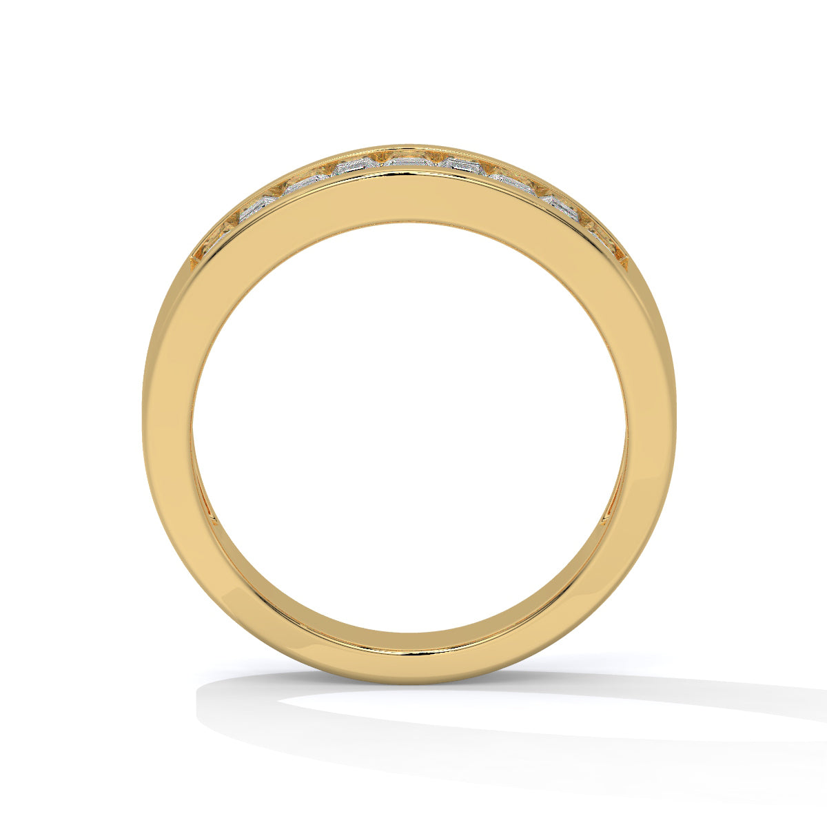 Elegant Diamond Channel-Set Men's Ring