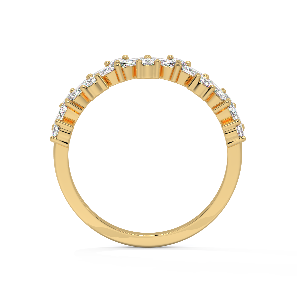 Contour Asymmetrical Diamond Ring