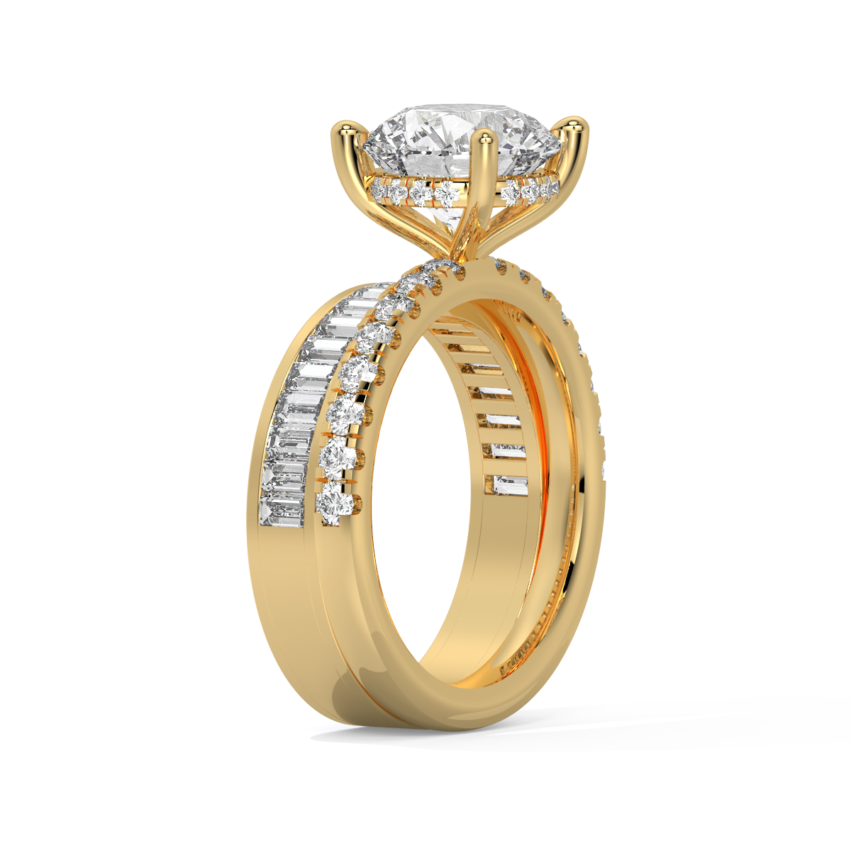 Crownlight Duo Bridal Bypass Ring