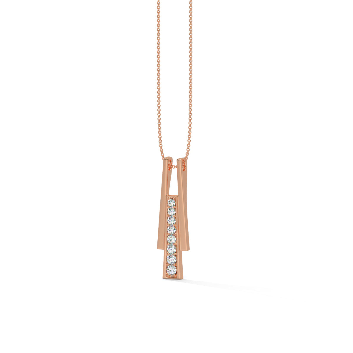 Sleek Elegance Diamond Bar Pendant