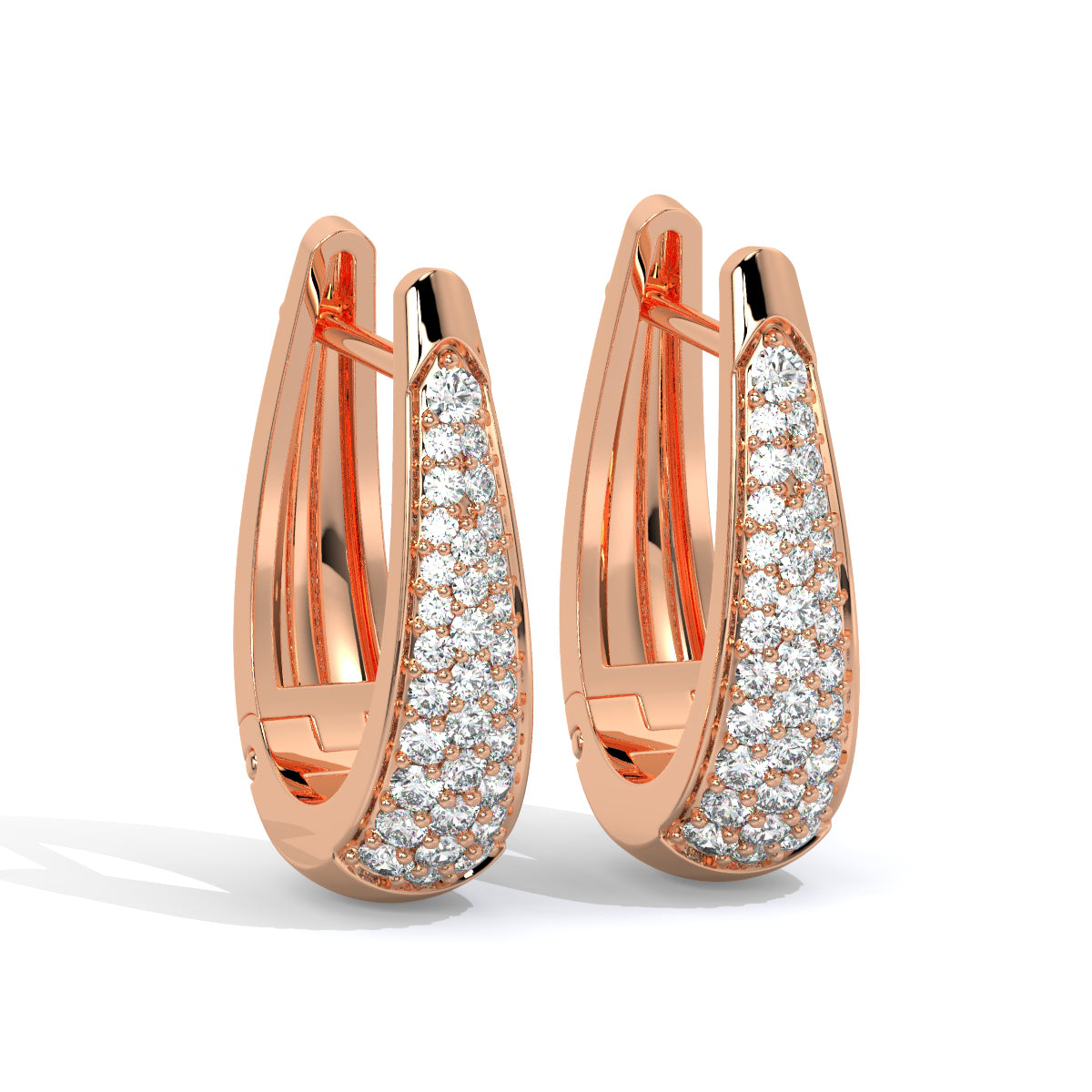 Tapered Diamond Hoops