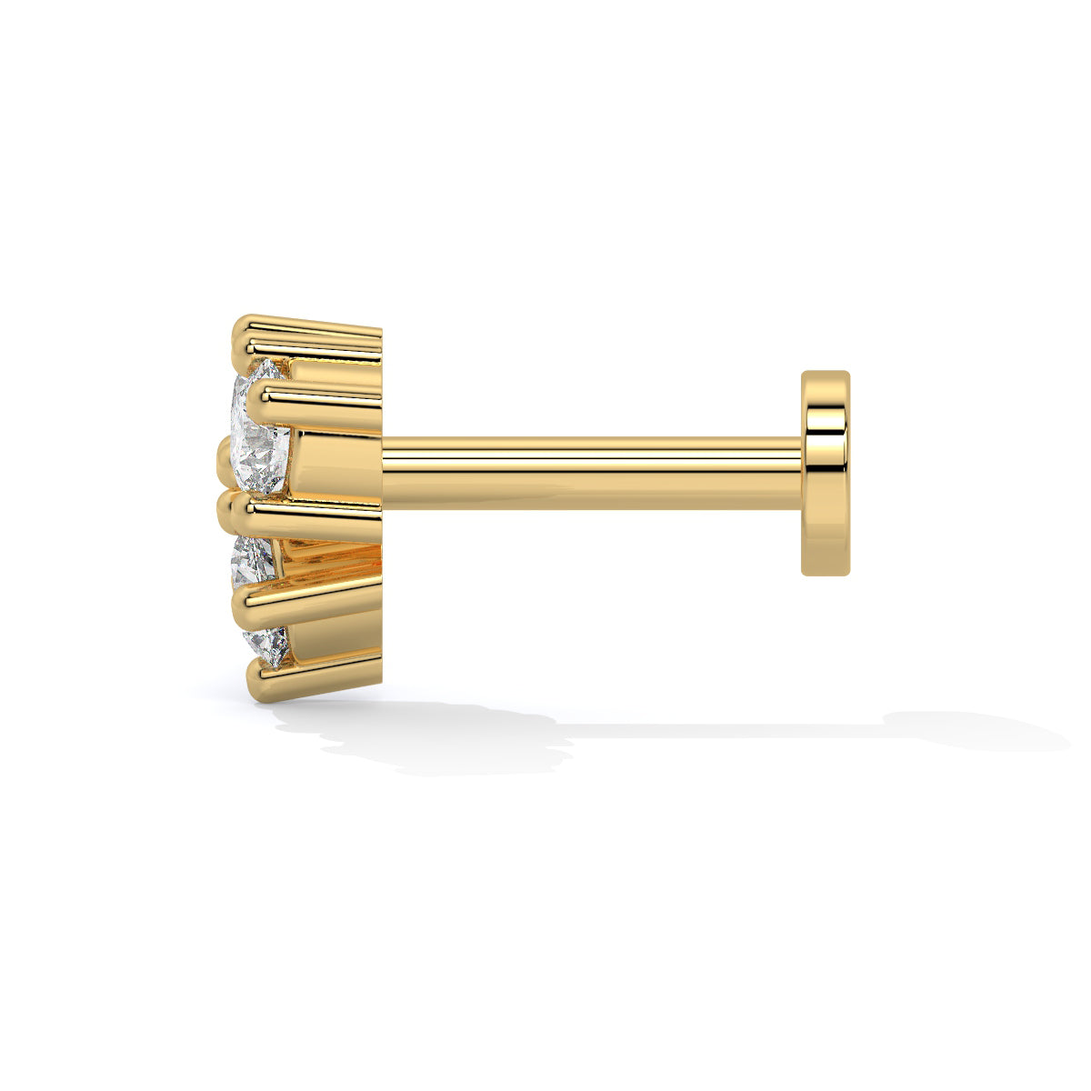 Dazzle Trio Diamond Nose Pin