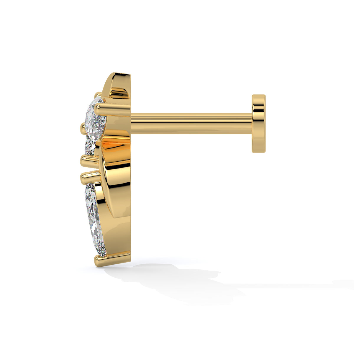 Dewdrop Blossom Diamond Nose Pin