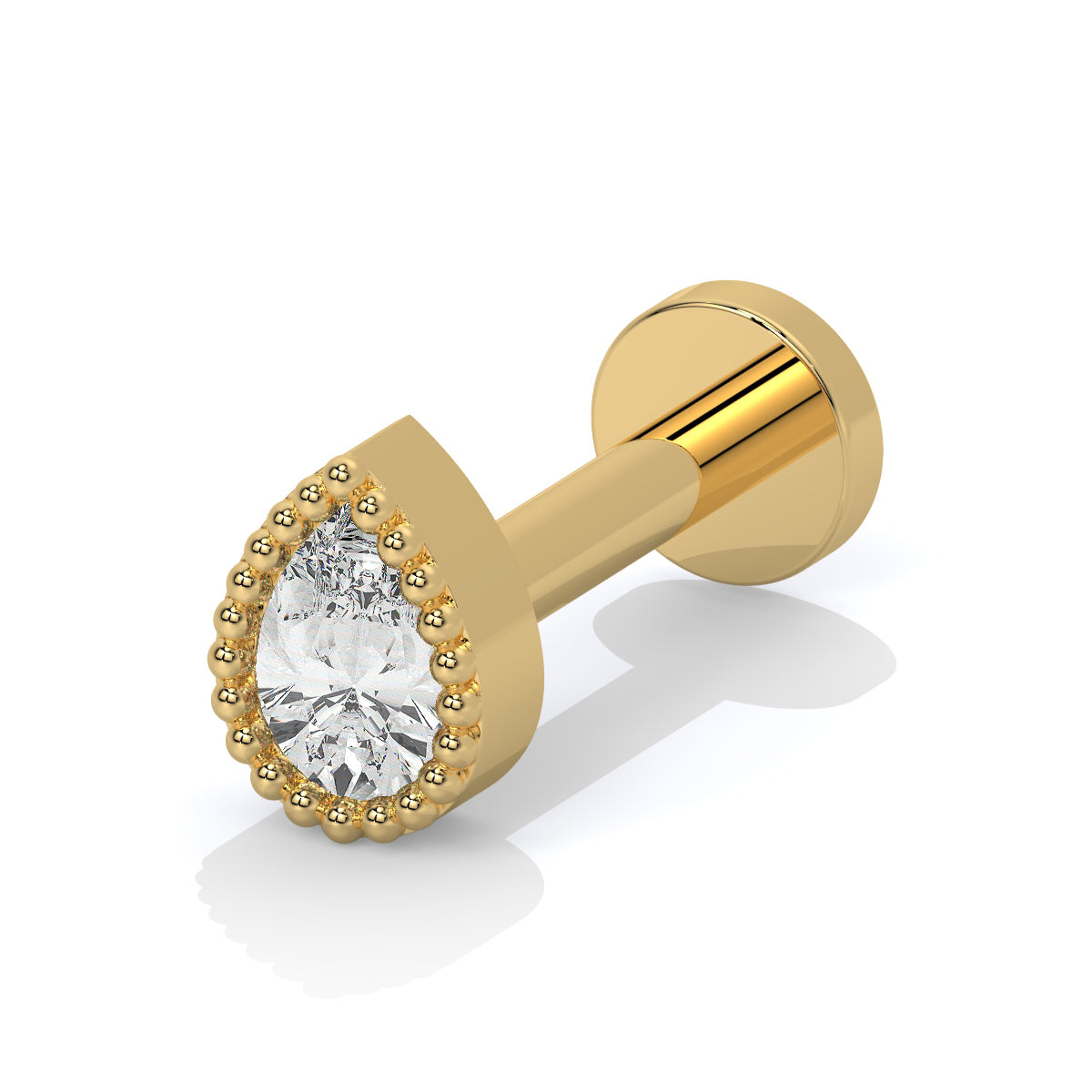 Teardrop Diamond Nose Pin
