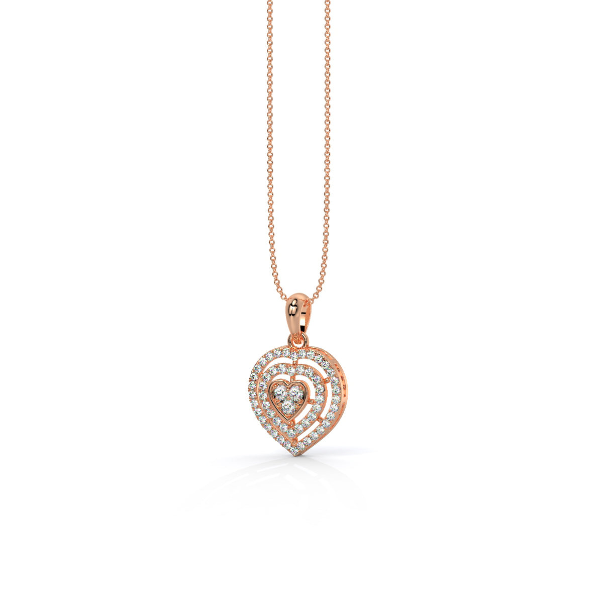 Starlight Diamond Heart Pendant
