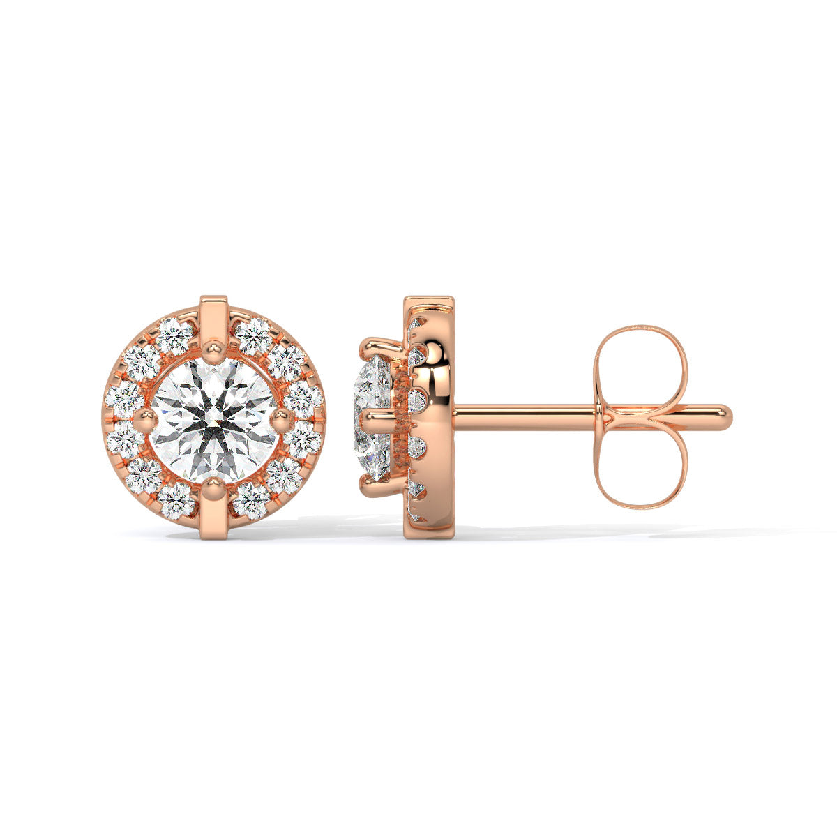 Solara Crown Diamond Circle Studs