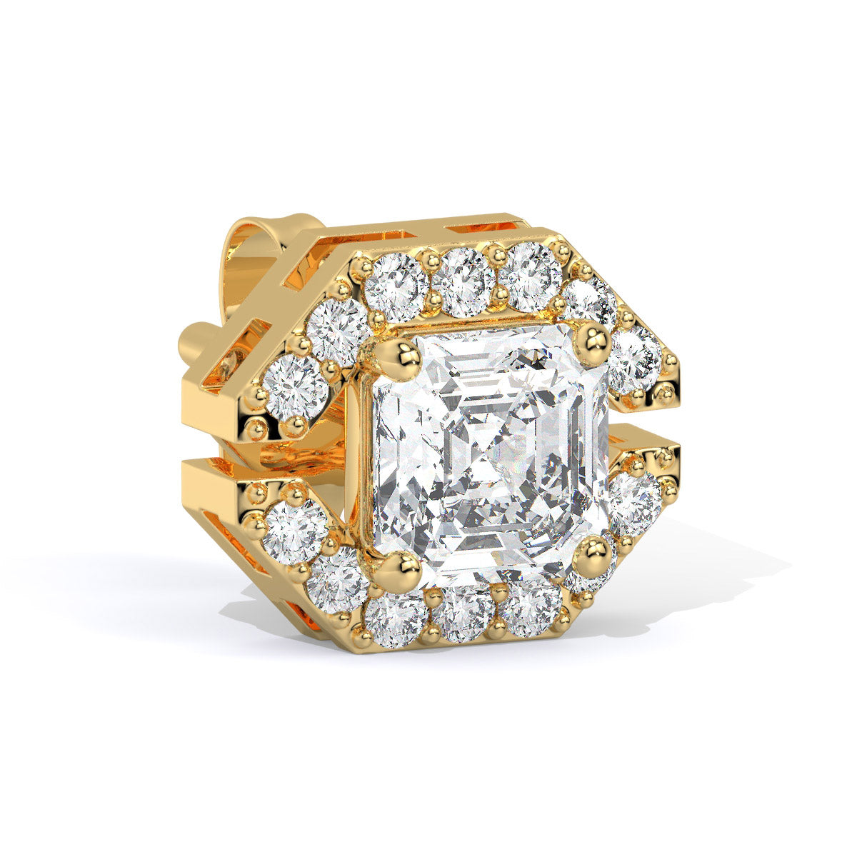 Glintara Edge Men's Diamond Stud