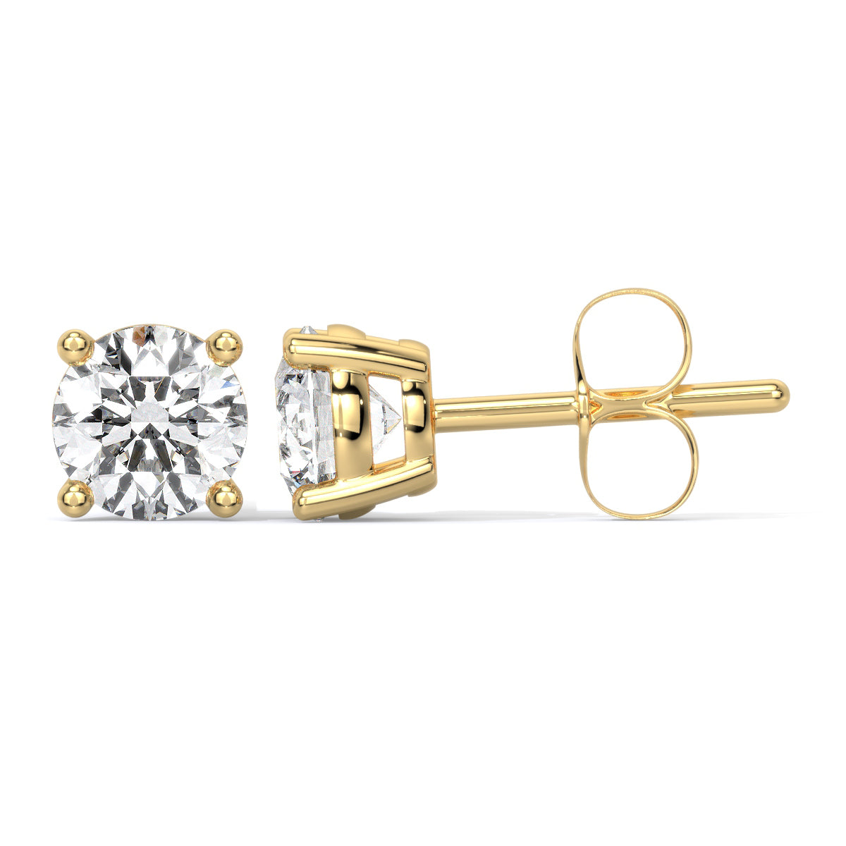 Round-Cut Diamond Studs