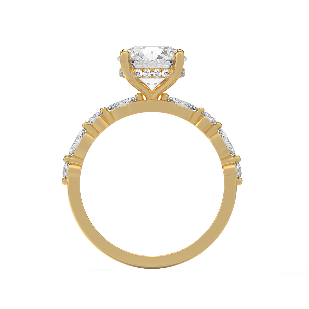Opaline Bud Diamond Ring